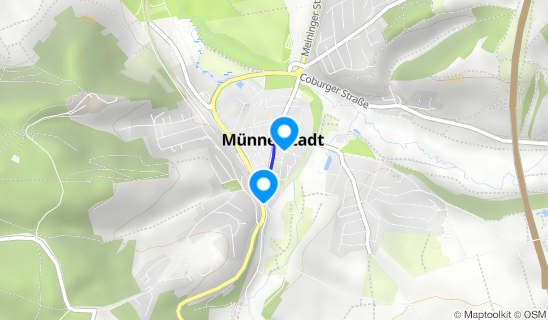 Kartenausschnitt Oberes Tor Münnerstadt